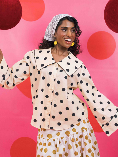 Poppy Top - Ponto Cream
