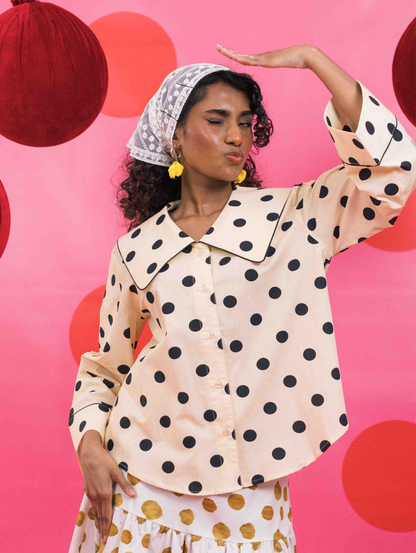 Poppy Top - Ponto Cream