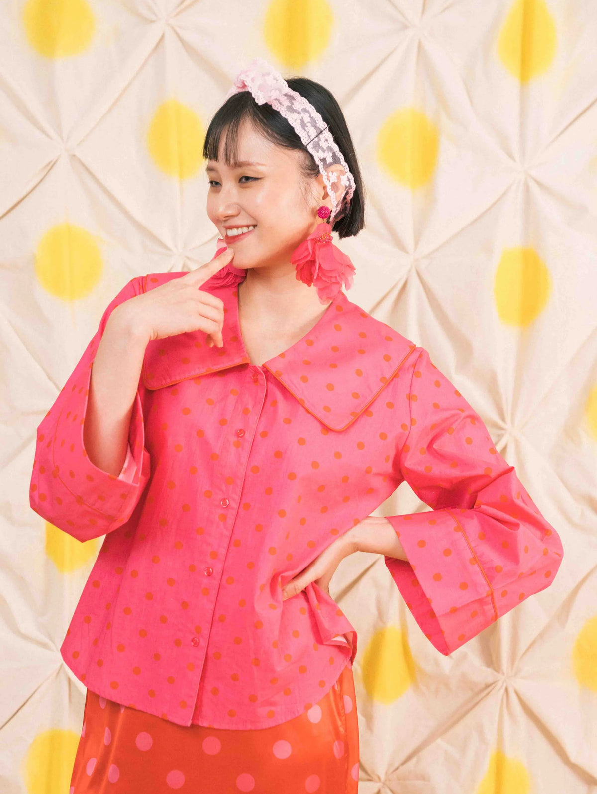 Poppy Top - Ponto Pink