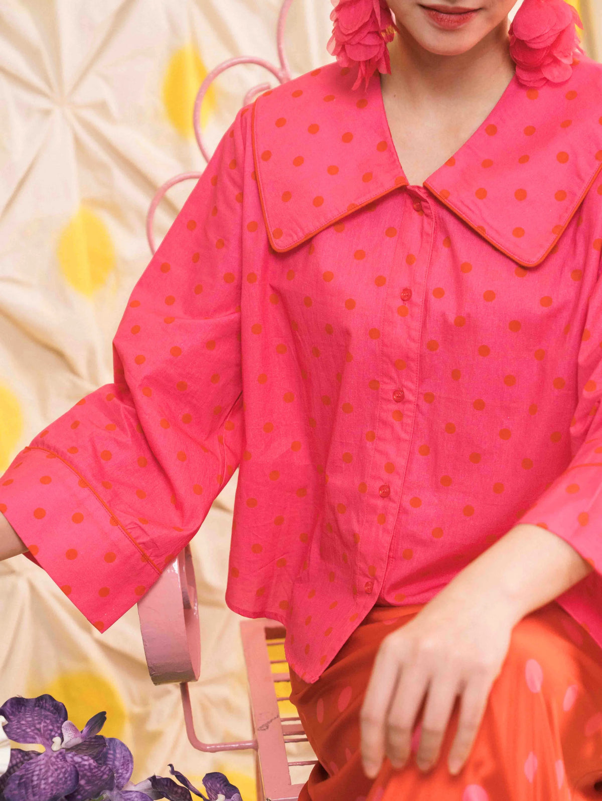 Poppy Top - Ponto Pink