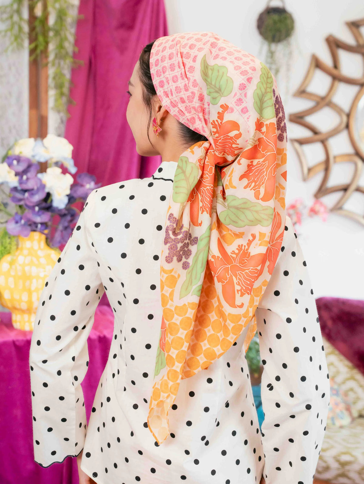 Square Scarf - Allunara Pink