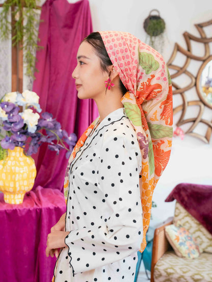 Square Scarf - Allunara Pink