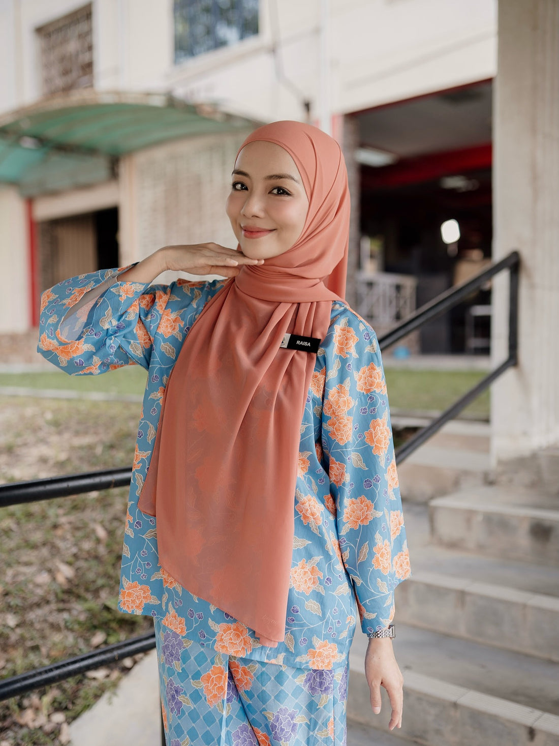 Tilly Oversized Kurung - Purnama Biru