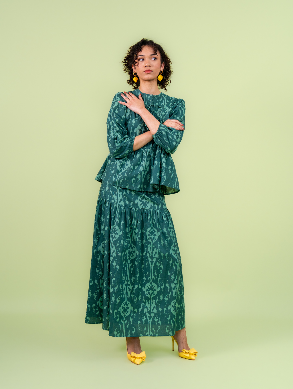 Tallulah Set Ribbon - Emerald Green