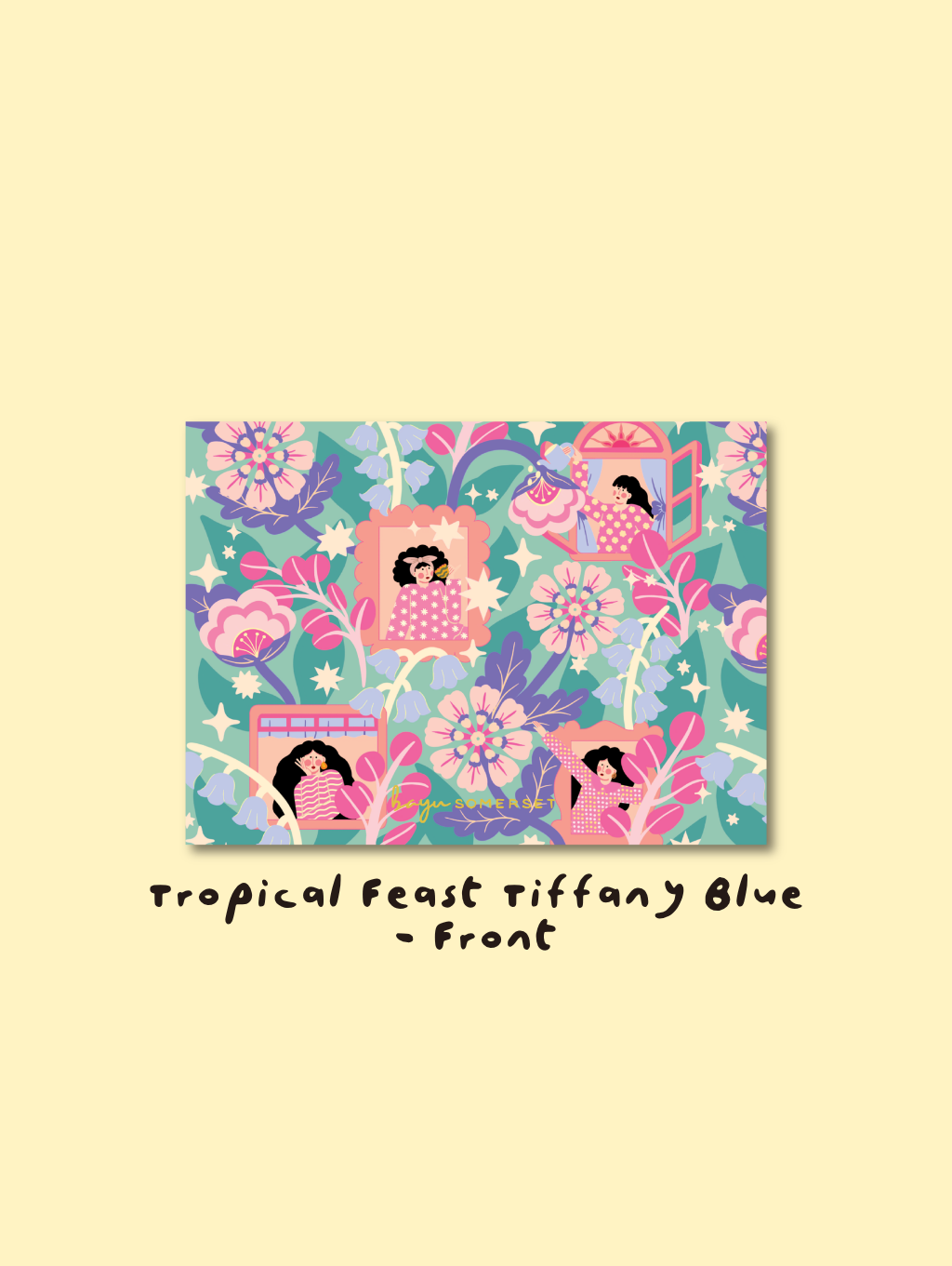 Tropical feast tiffany blue