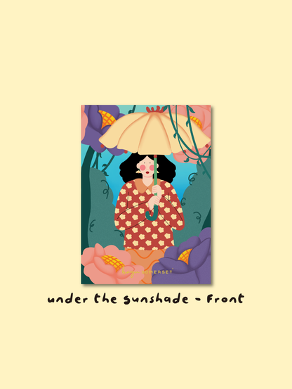 Under the sunshade